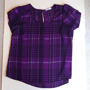 RICKI's purple plaid top